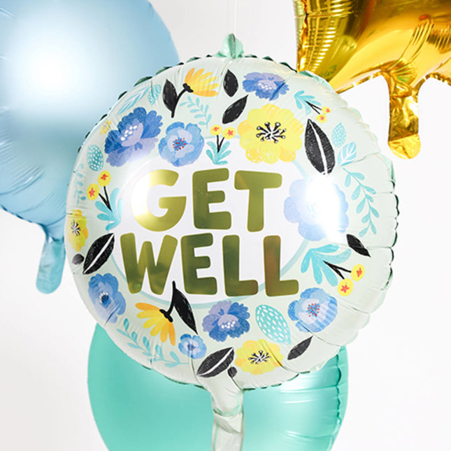 Ballon à l'hélium Get Well Flowers Vide 45cm