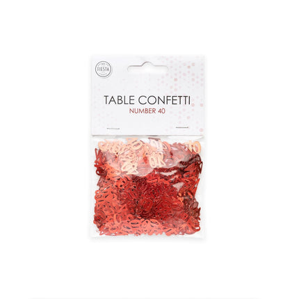 Confetti de table 40 ans Rouge