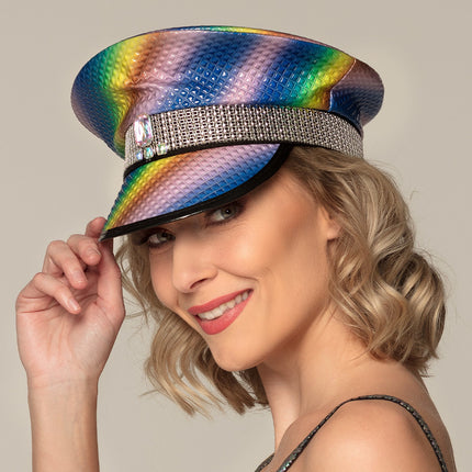 Casquette à paillettes Multicolore