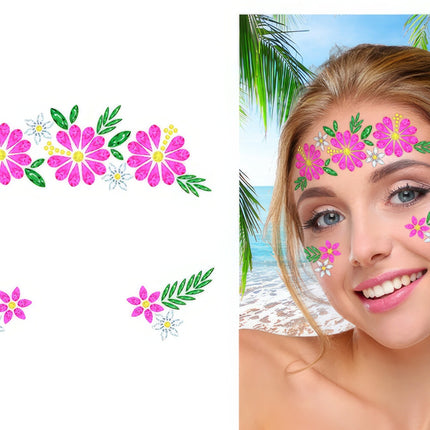 Autocollants pour le visage Fleurs