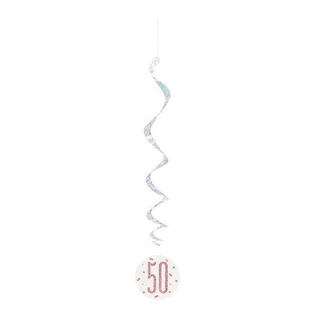 Décoration suspendue 50 Years Rose Gold 81cm 6pcs