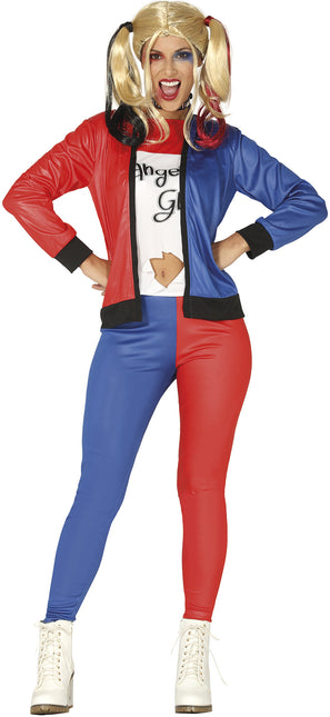 Costume Harley Quinn Rouge Bleu Dames