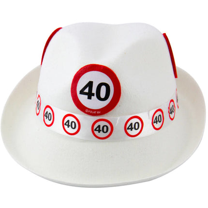 Chapeau 40 ans Panneau routier