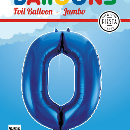 Ballon de baudruche Figure 0 Bleu XL 86cm Vide