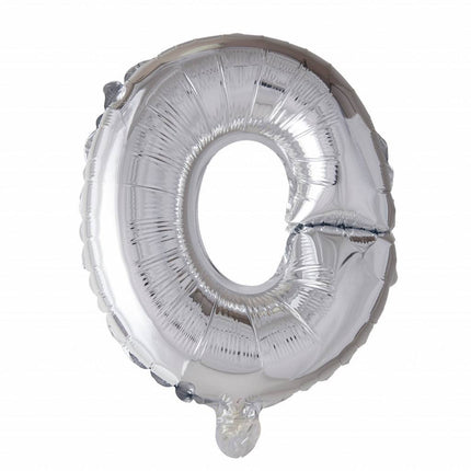 Ballon de baudruche Lettre O Argent XL 102cm vide