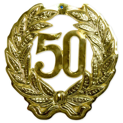 Plaque de porte 50 Or 45cm