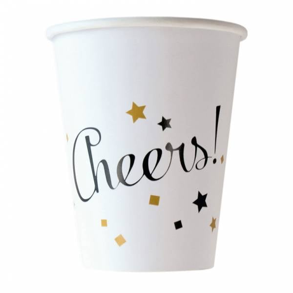 Coupes de bonne année Cheers Cardboard 250ml 8pcs