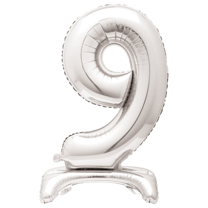 Ballon de baudruche Figure 9 Silver Standard 76cm