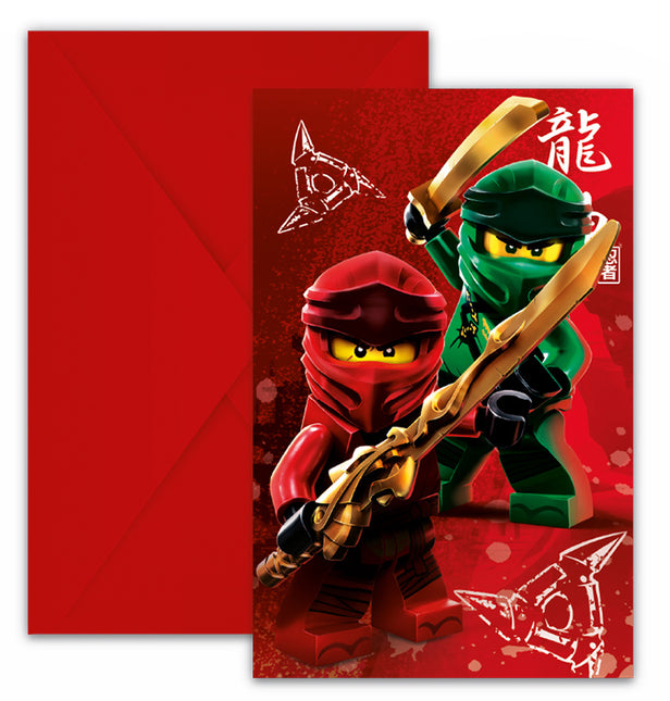 Invitations Lego Ninjago 4pcs