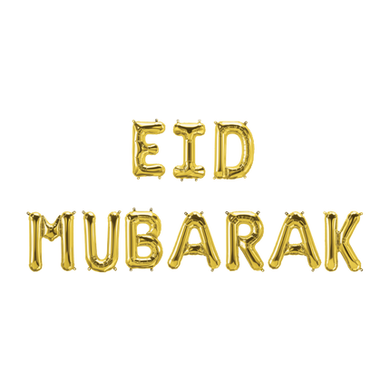 Jeu de ballons dorés Eid Mubarak 1.9m