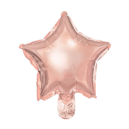 Ballon à l'hélium étoile rose or vide 25cm 25pcs