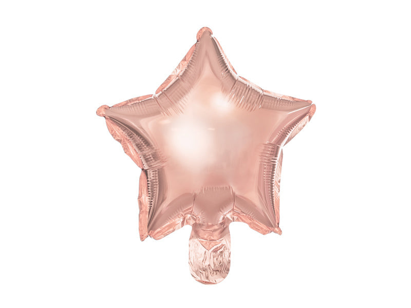 Ballon à l'hélium étoile rose or vide 25cm 25pcs