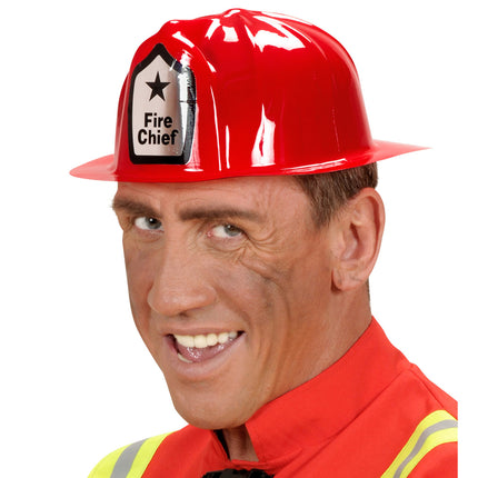 Casque de pompier rouge Fire Chief