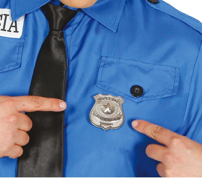 Badge de police en métal