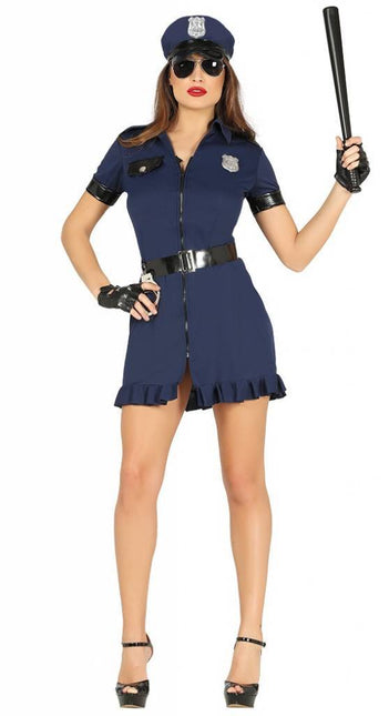 Costume de police bleu pour dames