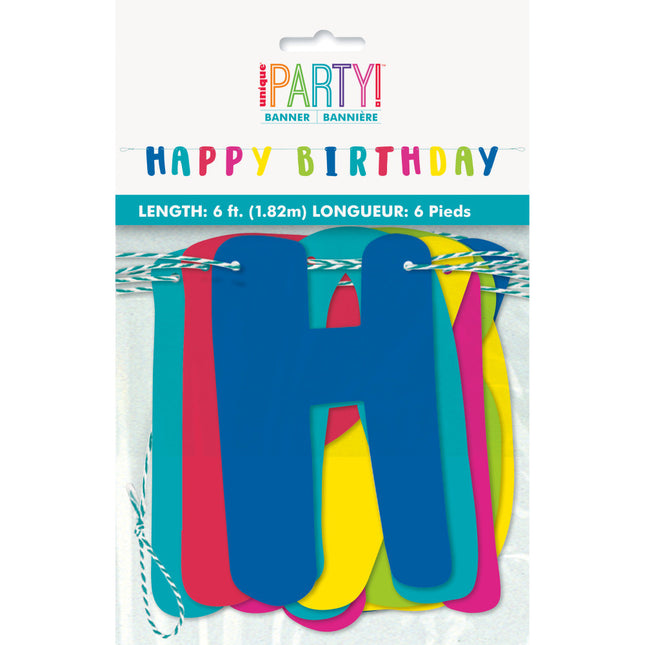 Fronde à lettres Llama Happy Birthday 1.83m