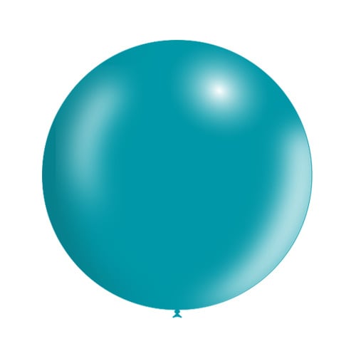 Ballon géant turquoise métallisé 60cm