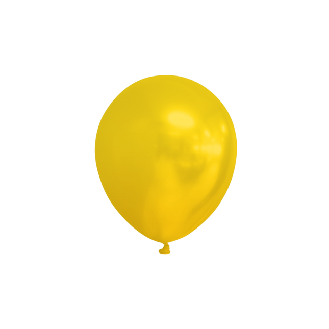 Ballons jaunes métalliques 13cm 100pcs