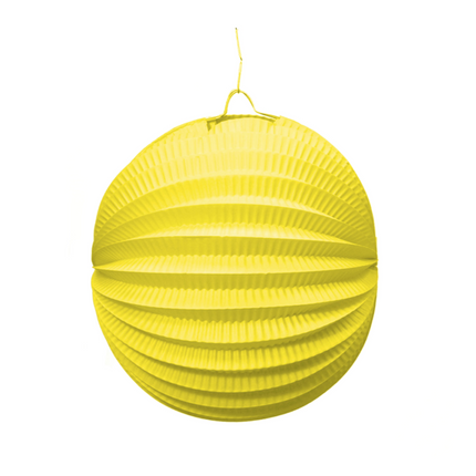 Lampion jaune rond 20cm