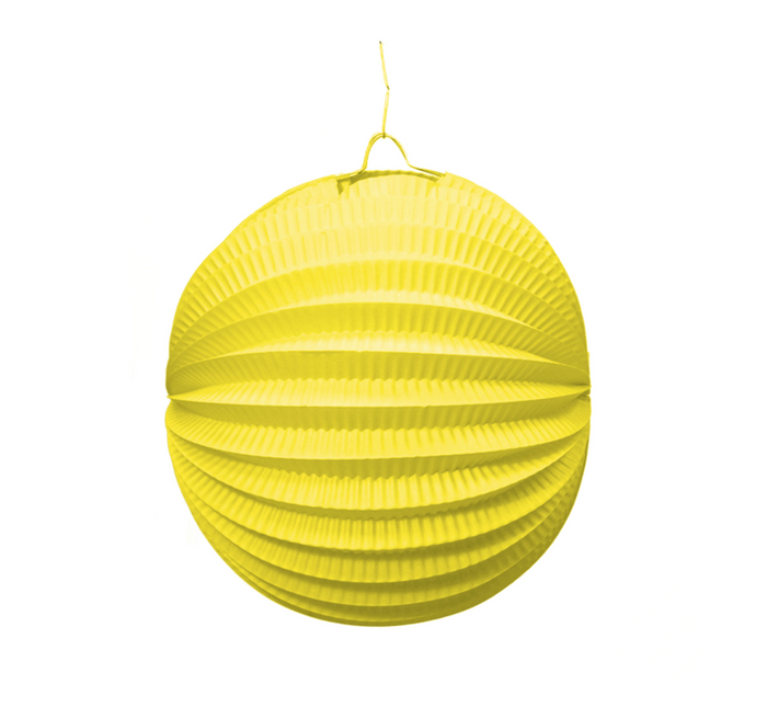 Lampion jaune rond 20cm