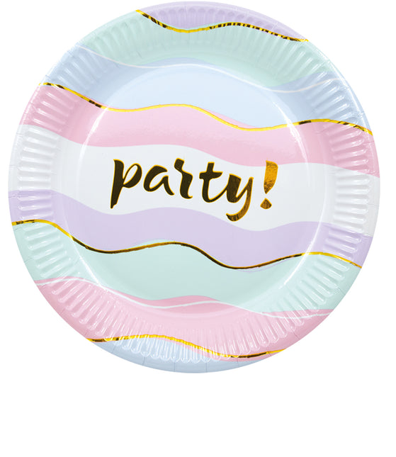 Assiettes Party Pastel 20cm 8pcs