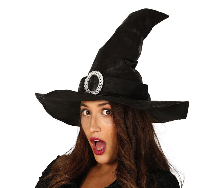 Chapeau de sorcière d'Halloween Boucle noire