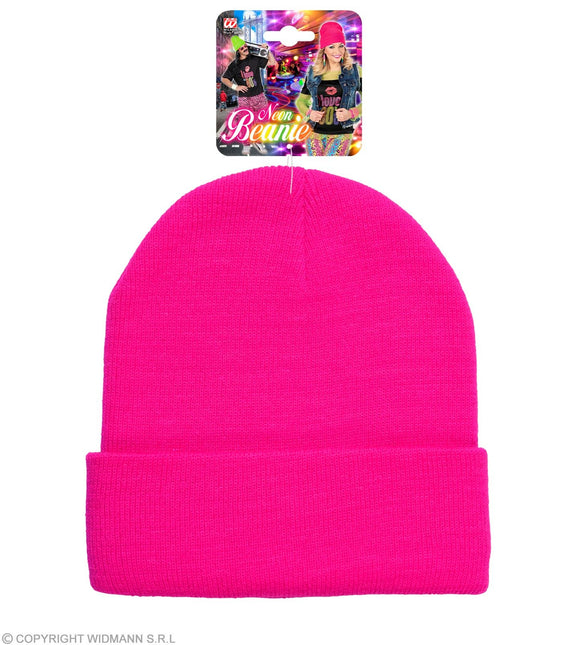 Chapeau rose fluo