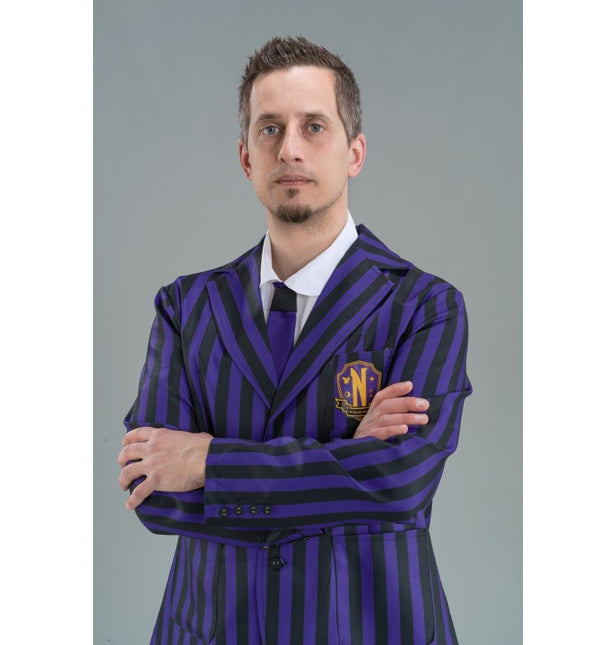 Costume Wednesday Uniforme scolaire noir/violet Hommes