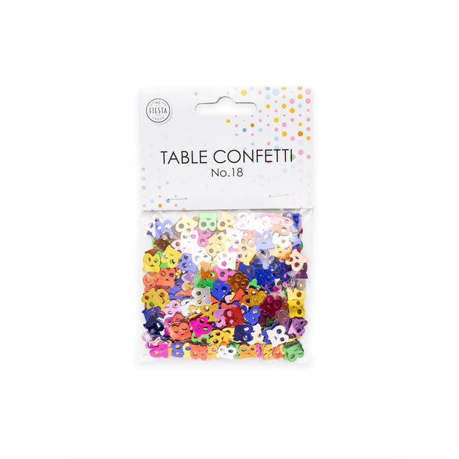 Confettis de table 18 ans colorés