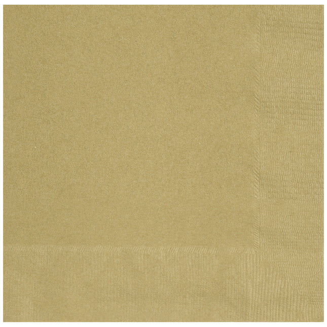 Serviettes de table dorées, 20 pièces