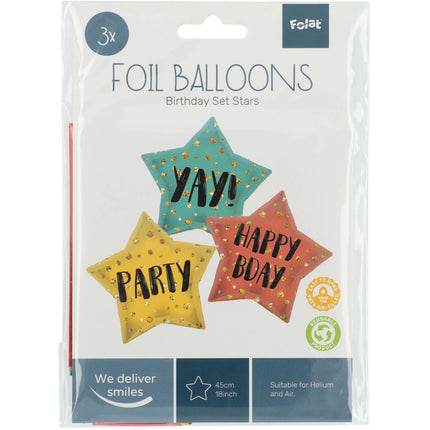 Ballon d'hélium étoile vide 45cm 3pcs