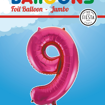 Ballon de baudruche Figure 9 Fuchsia XL 86cm vide