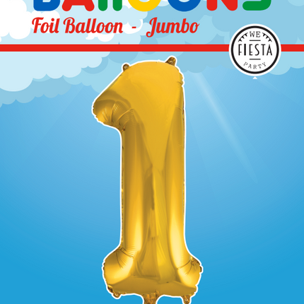 Ballon de baudruche Figure 1 Or XL 86cm vide