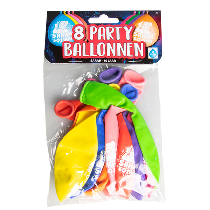 Sarah Ballons 50 ans 30cm 8pcs