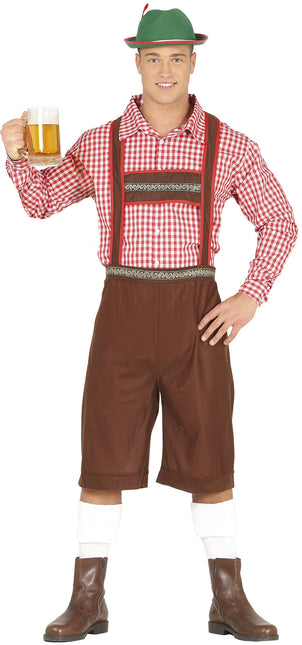 Costume Oktoberfest Rouge Marron Hommes