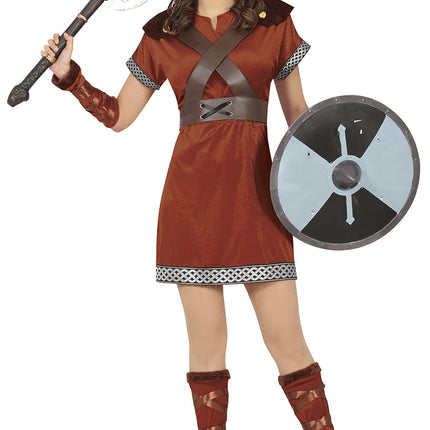 Costume viking marron pour femme