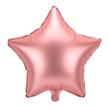 Ballon à hélium étoile rose or vide 48cm