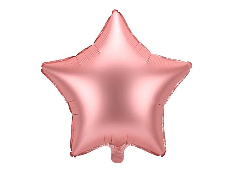 Ballon à hélium étoile rose or vide 48cm