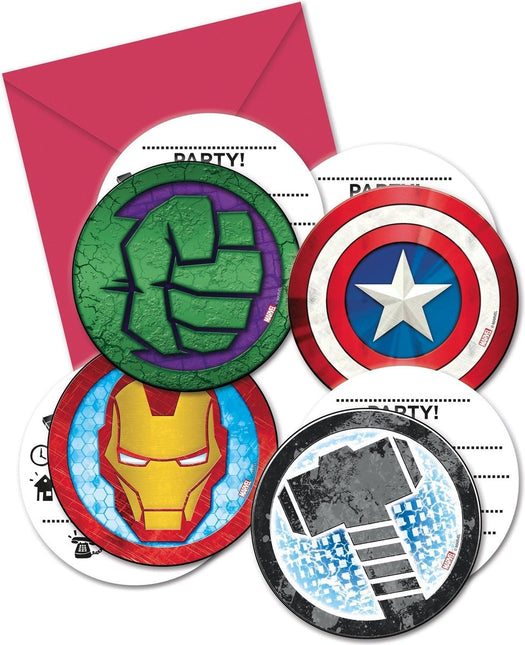 Invitations Avengers 6pcs