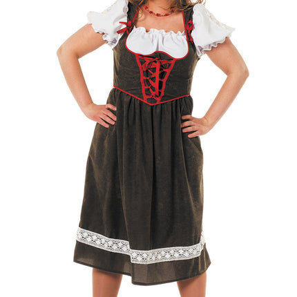 Robe Dirndl Oktoberfest Longue Vert