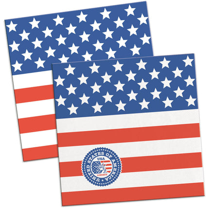 Serviettes de table Usa Party 25cm 20pcs