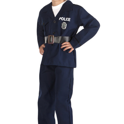 Combinaison de police bleu enfant