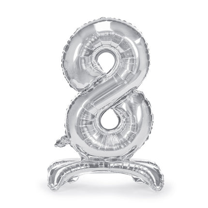 Ballon de baudruche Figure 8 Argent Standard Vide 70cm