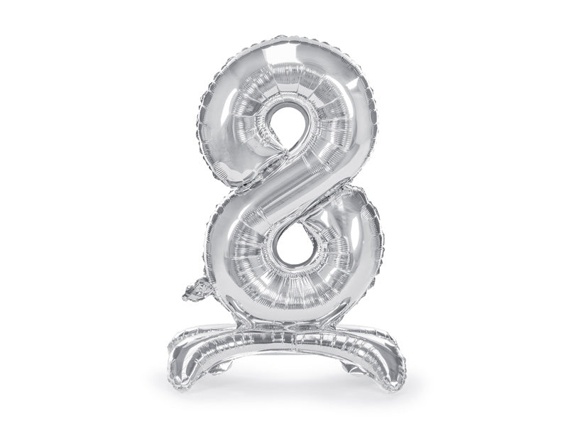 Ballon de baudruche Figure 8 Argent Standard Vide 70cm