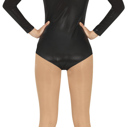 Leggingsuit Black Ladies Metallic