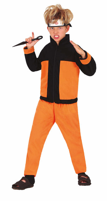 Costume de Ninja Garçon Orange Noir