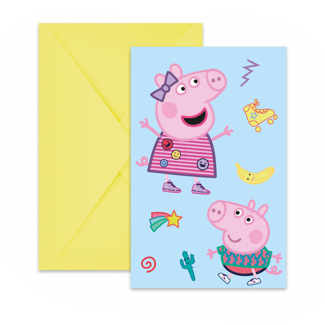 Invitations Peppa Pig 6pcs