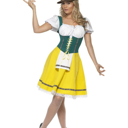 Robe Dirndl Oktoberfest Jaune