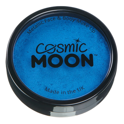 Cosmic Moon Metallic Pro Face Paint Cake Pots Blue 36g