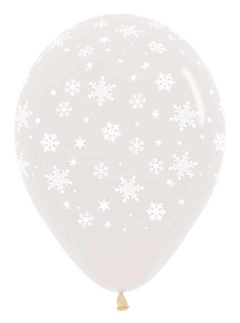 Ballons Flocon de neige Mélange 30cm 25pcs